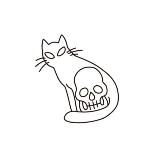 Cat Skull-100s-2"-$100