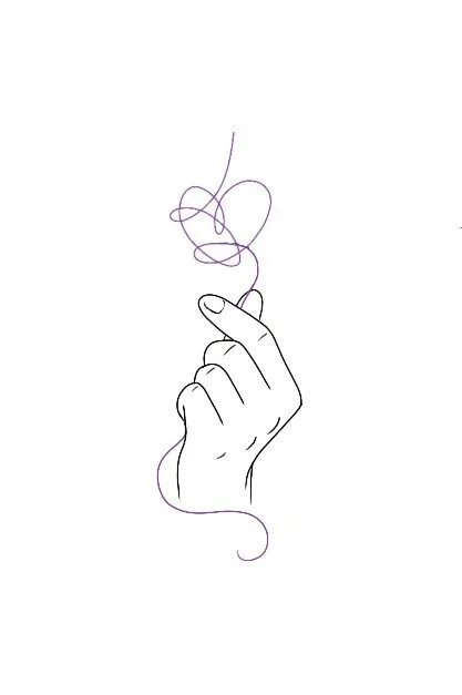 Heart Hand-BTS-3"-$120