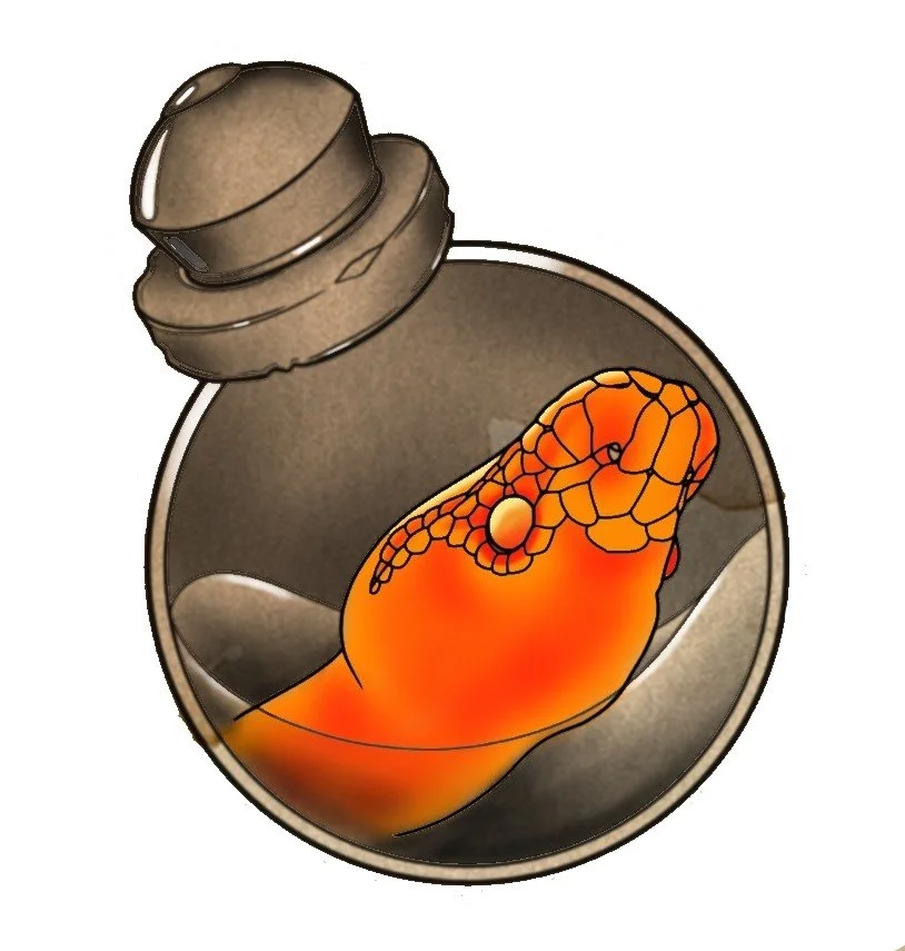 Snake Bottle-Orange-2.5"-$180