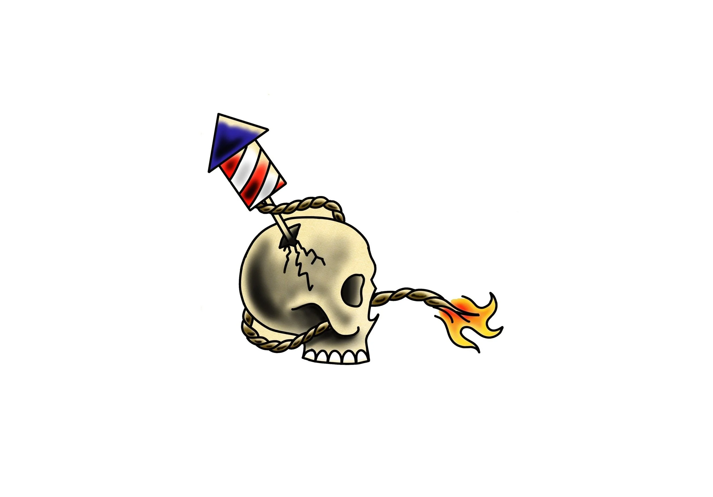 Firework Skull-July 4th-5"-$250