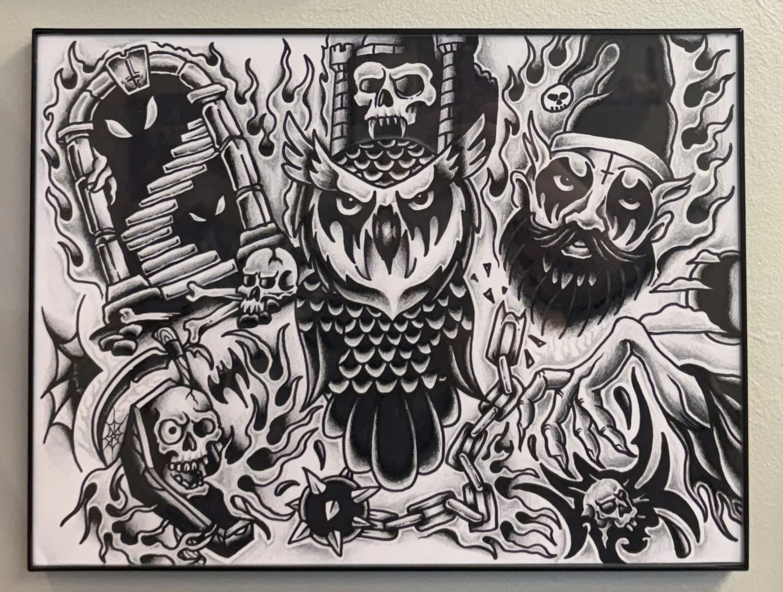 Hand Painted Death Flash Sheet