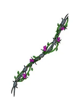 Barbed Wire Flower Band-May 5th-9"-$400
