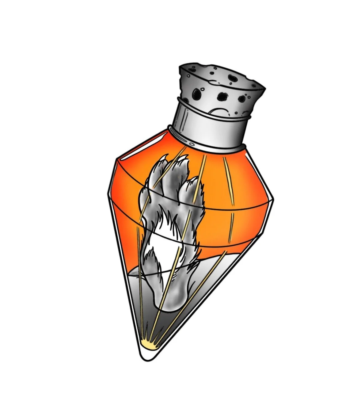 Paw Bottle-Orange-3.5-$250