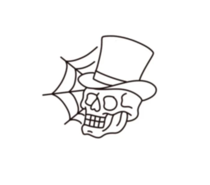 Web Hat Skull-100s-2"-$100