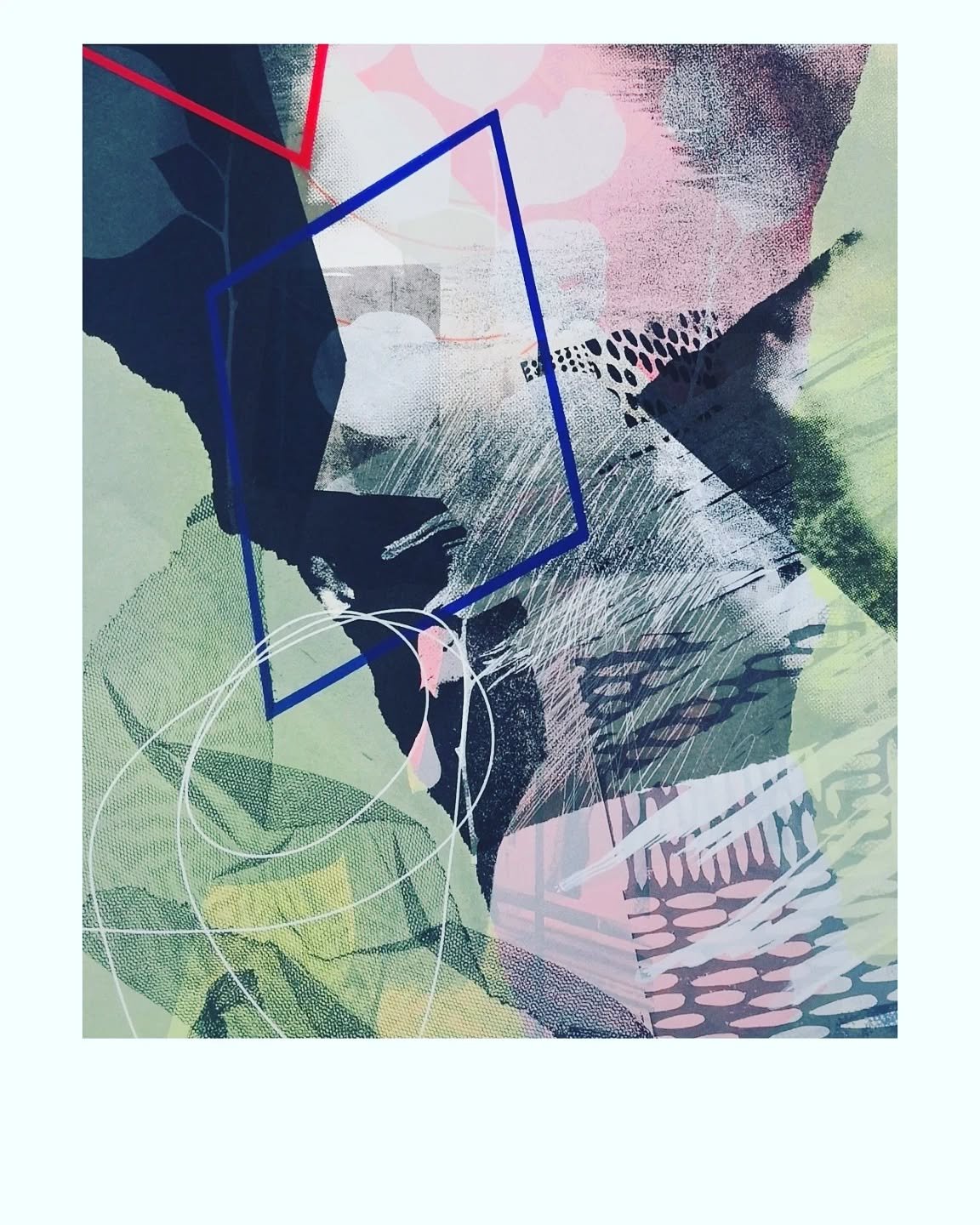 Monday layers....... wish I'd counted just how many on this print.... this is a detail from the A1 Screen print....