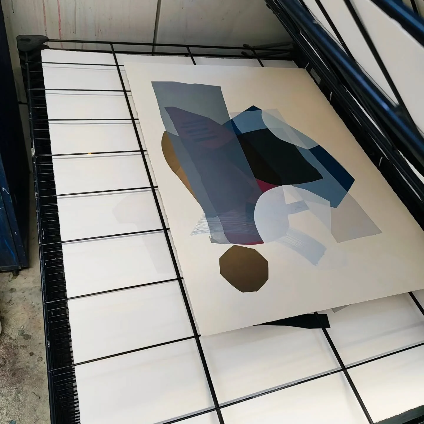 A balmy evening @edinburghprintmakers and whilst the ink was drying fast somehow I managed to finish off some new works.....lots of ideas in the pipeline and a summer break to explore them.....feeling good......
