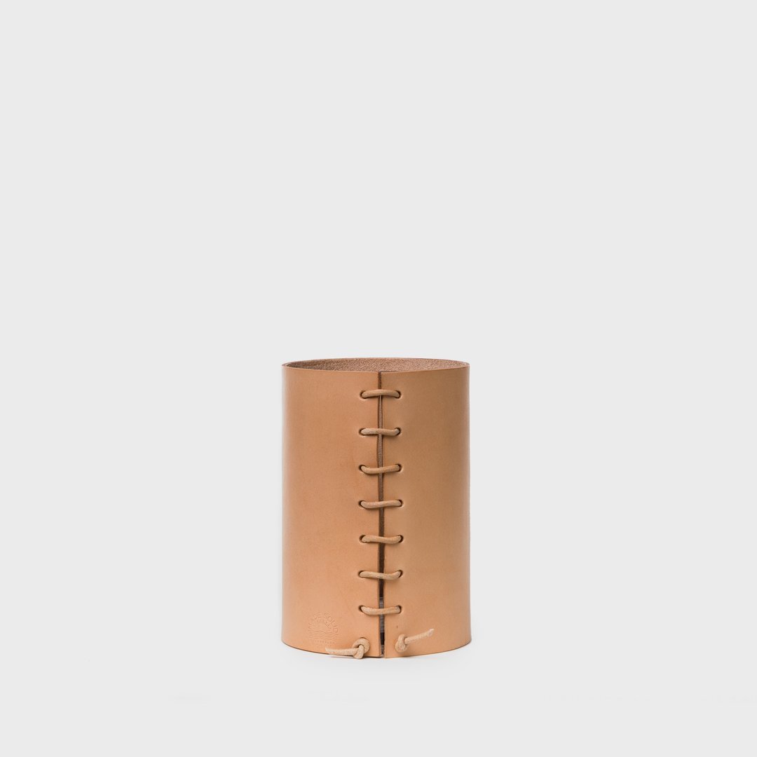 Leather Wrapped Vase 