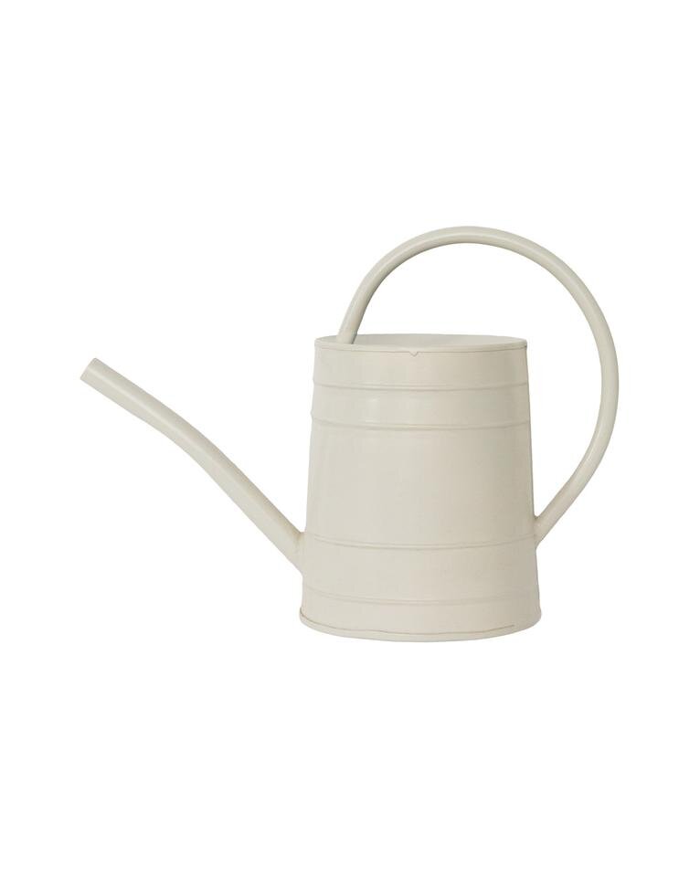 White Metal Watering Can 
