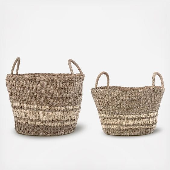 Bloomingville Seagrass and Palm Baskets 