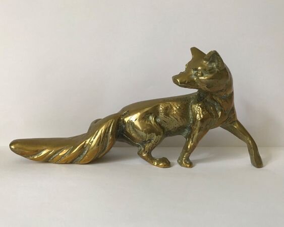 Vintage Brass Fox