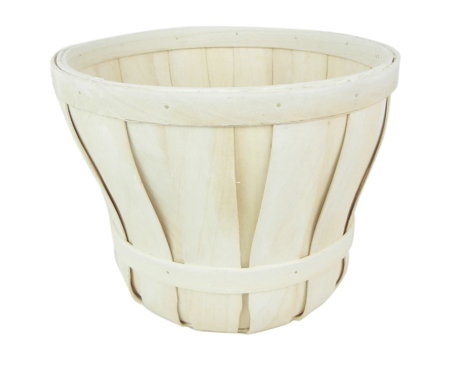 Ashland White Chipboard Bushel Basket 