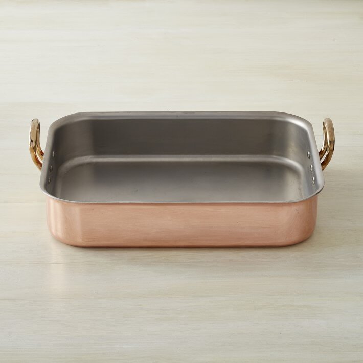 Williams Sonoma Mauviel Copper Tri-Ply Roasting Pan