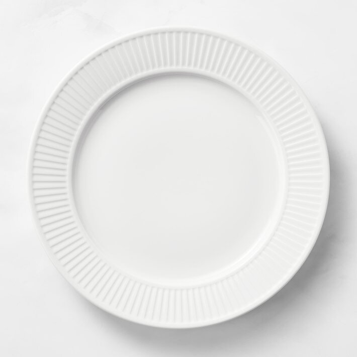 Williams Sonoma Pilivuyt Plisse Porcelain Charger Plate 