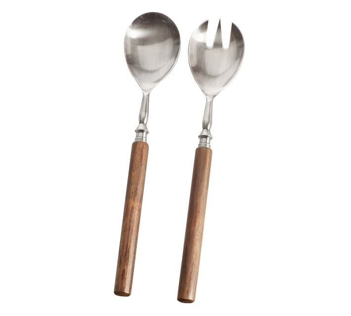 Pottery Barn Mango Wood Handled Serving Utensils