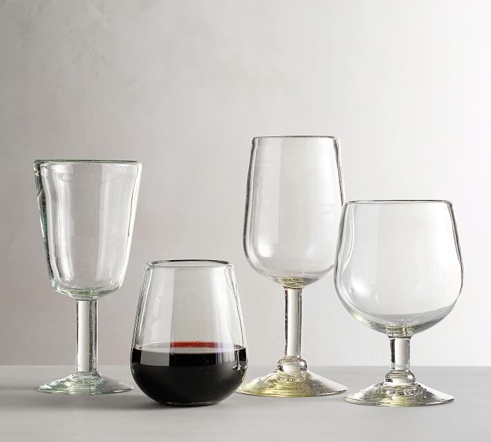 Pottery Barn Santino Recycled Wine Glasses