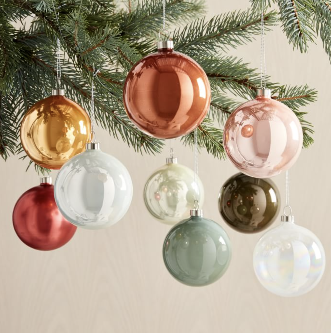 West Elm Glass Ball Ornament Set 