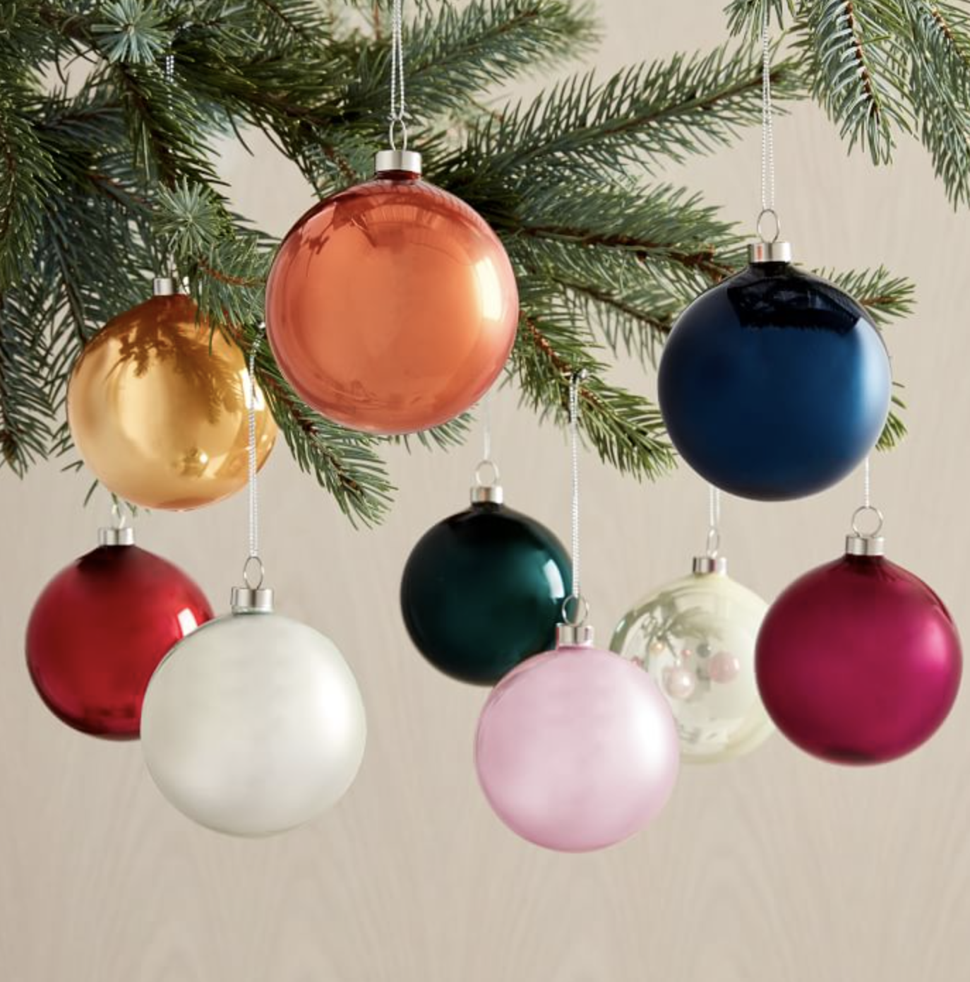 West Elm Glass Ball Ornament Set 