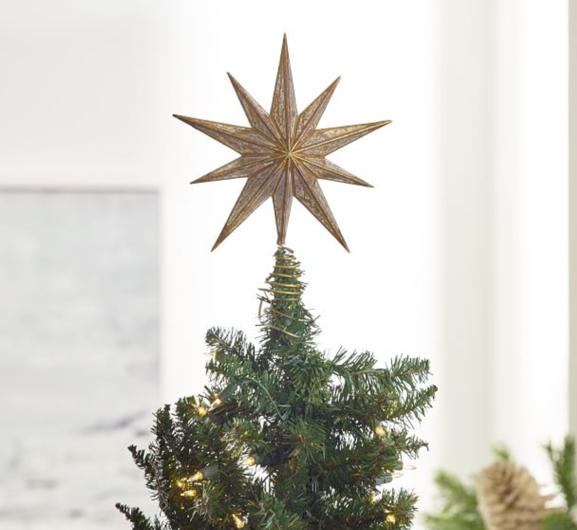Pottery Barn Mirrored Star Tree Topper