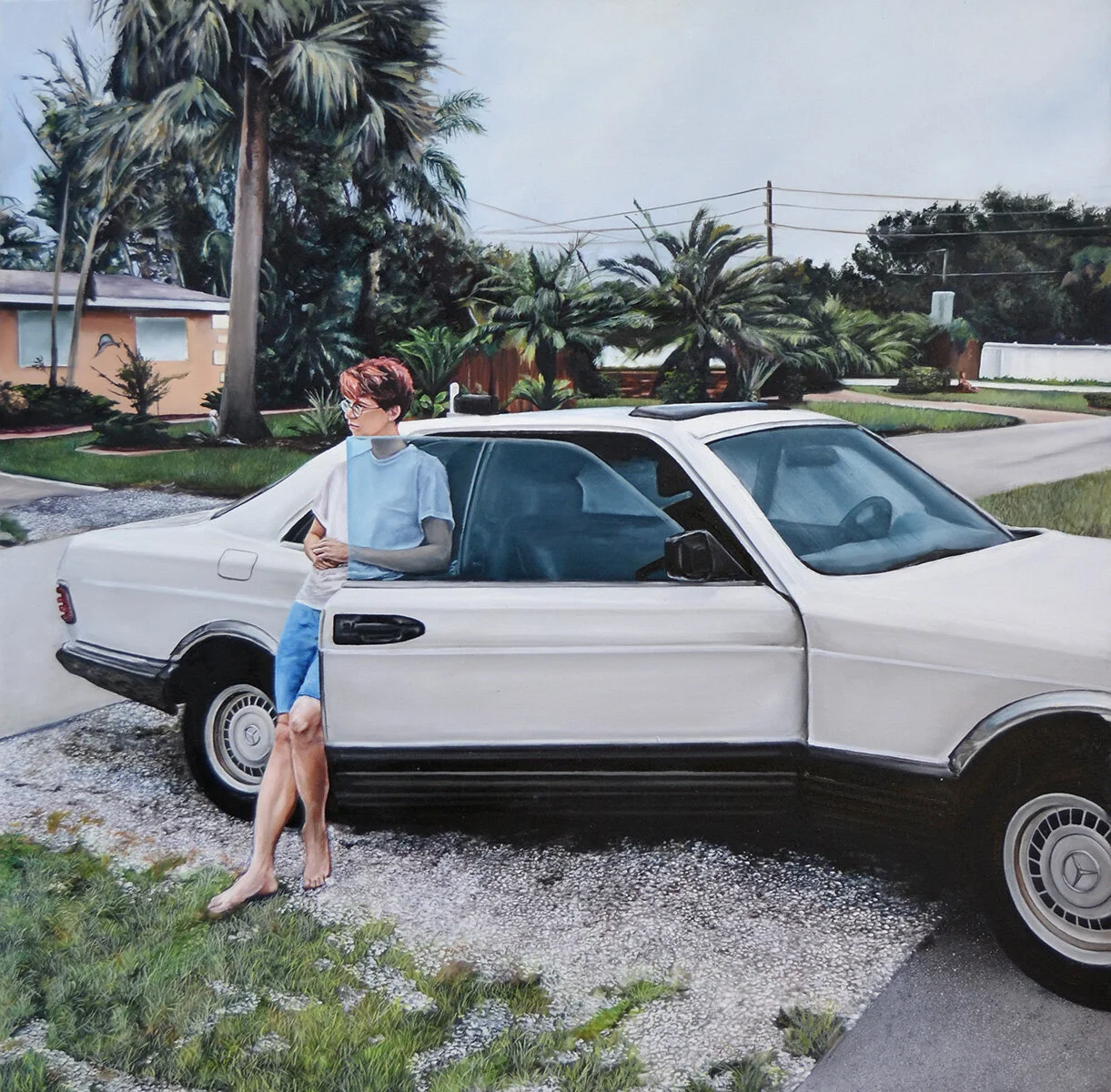   Enduring,  2018  Oil on canvas  36 x 36 inches 