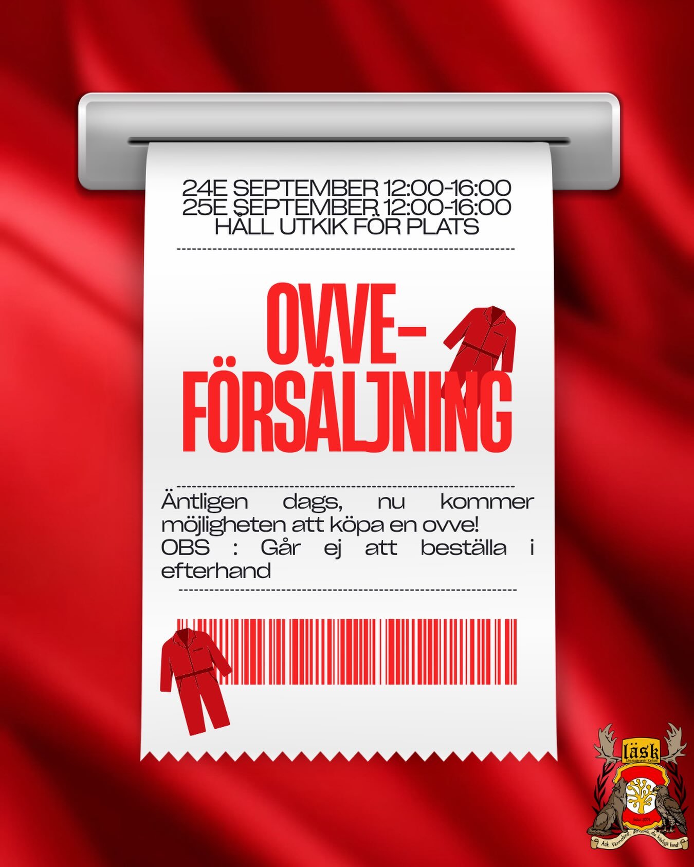 Hej alla L&Auml;SKare❤️

Redan nu i slutet av veckan kommer en ovvef&ouml;rs&auml;ljning &auml;ntligen &auml;ga rum!❤️ Vi kommer st&aring; b&aring;de torsdag 24/9 och fredag 25/9, s&aring; h&aring;ll koll efter sal p&aring; v&aring;r story f&ouml;r r