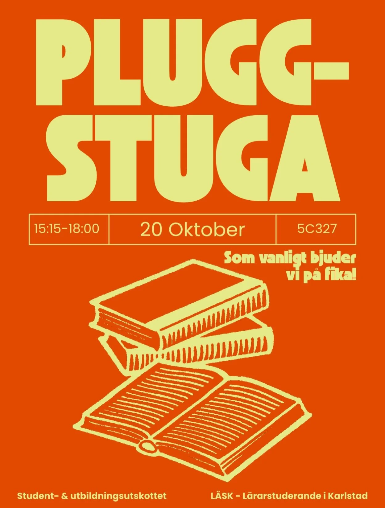 God eftermiddag L&Auml;SKare❤️

Ni &auml;r som vanligt v&auml;lkomna till pluggstuga imorrn vid 15:15🤩🤩 Vi i student- och utbildningsutskottet &auml;r p&aring; plats och hj&auml;lper er g&auml;rna komma ig&aring;ng med studier, vi har sj&auml;lvkla