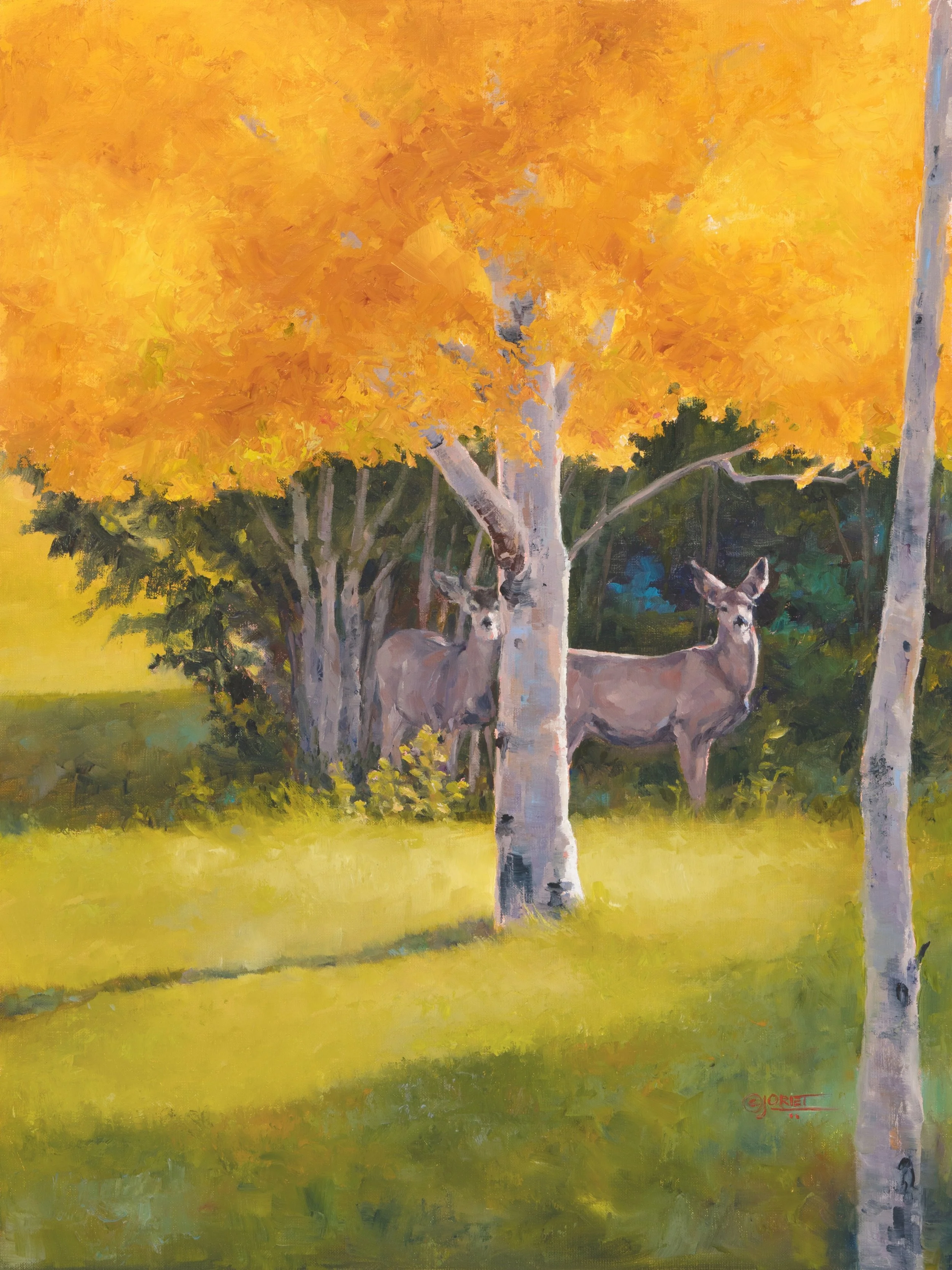 "Yard Decorations" by Julie Oriet. Oil, 24 x 18 inches, $6,600. Lot 39.