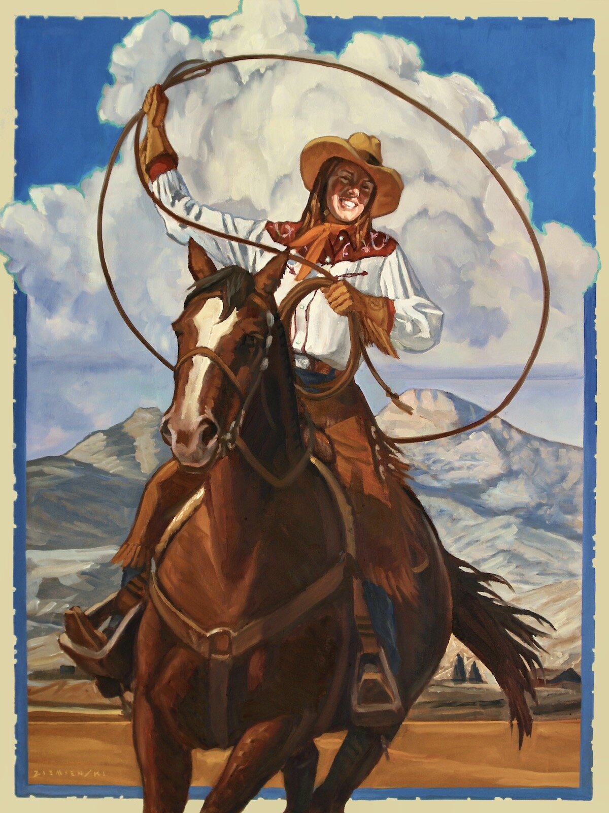 Cowgirl's Rope Trick by Dennis Ziemienski
