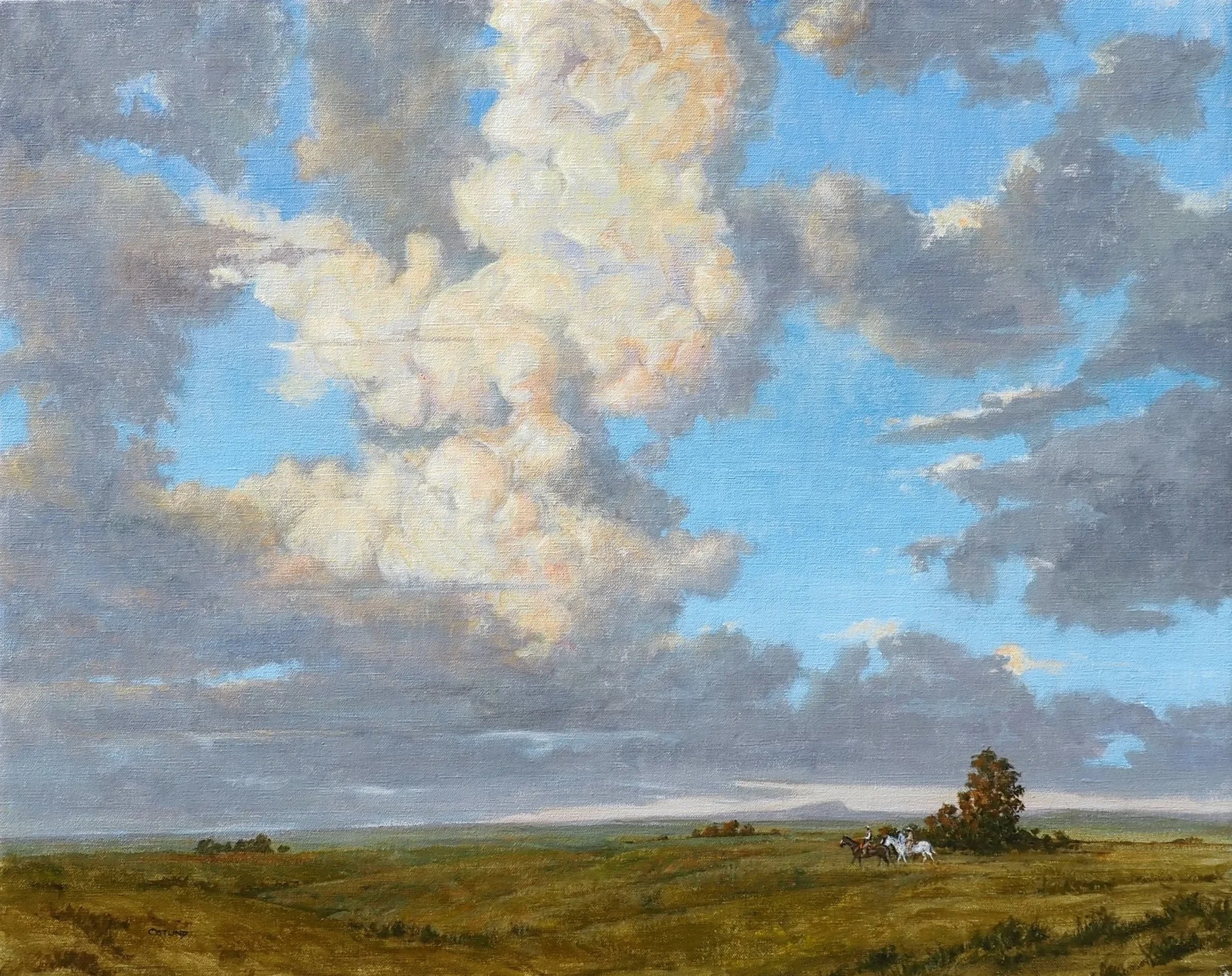 "Under a Western Sky" by Joel Ostlind. Acrylic, 24 x 30 inches, $7,500. Lot 98.