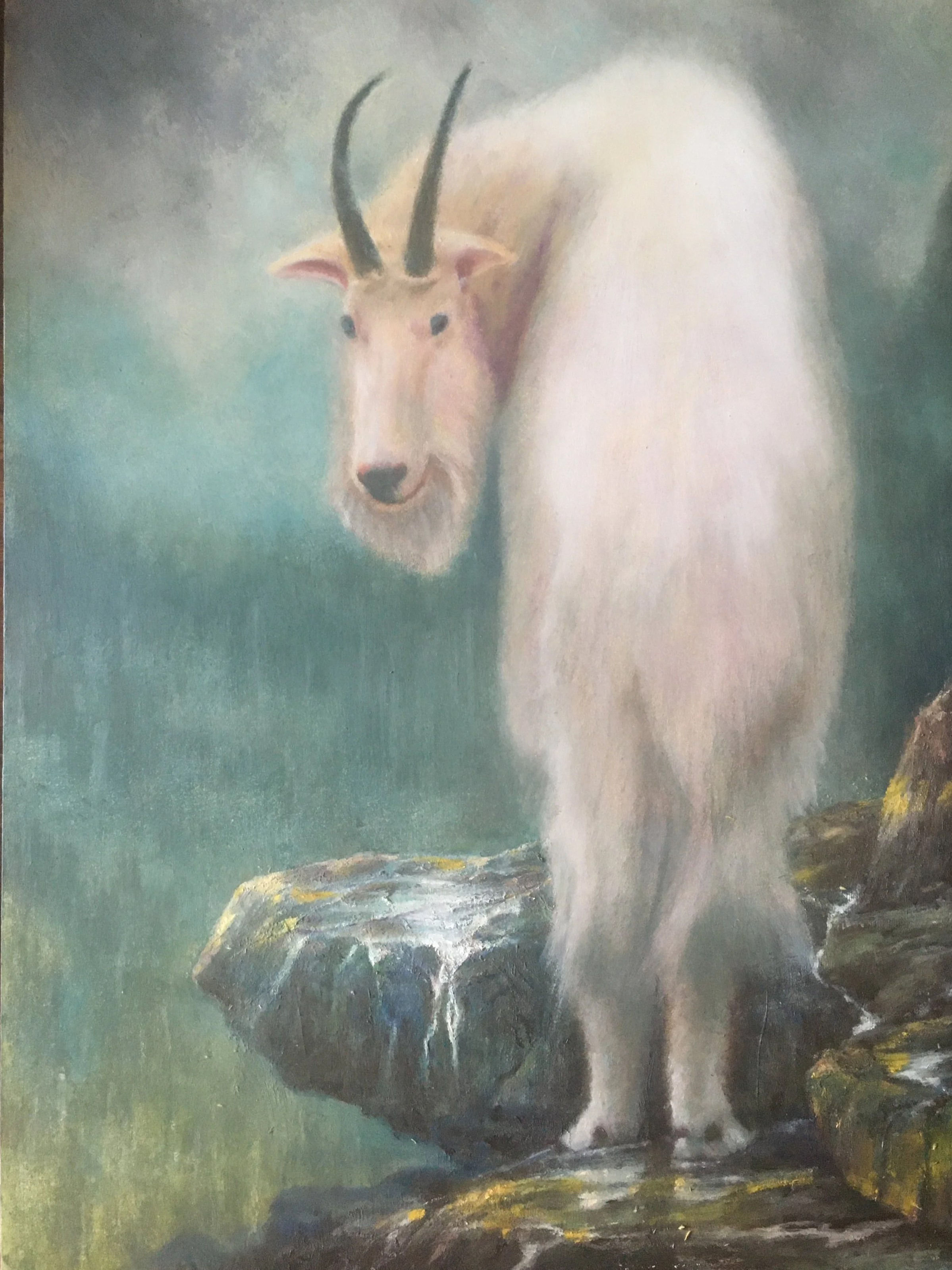 "Yellowstone Vigil" by M.C. Poulsen. Oil, 20 x 16 inches, $7,000. Lot 96