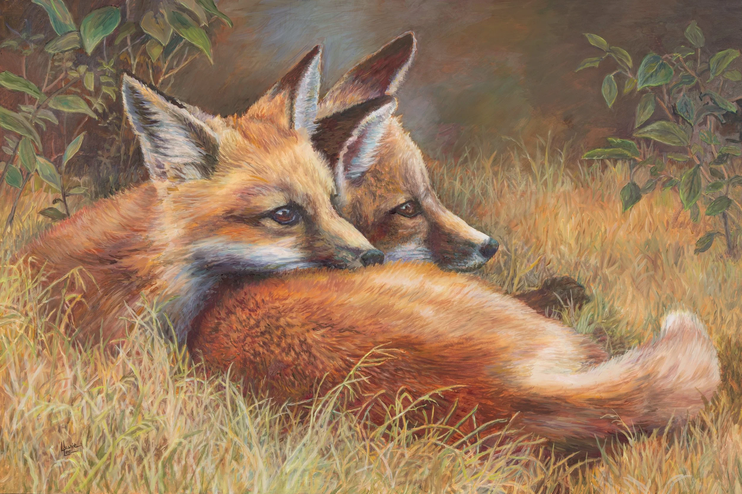 "The Hiding Place" by Laurie Lee. Oil, 24 x 36 inches, $9,500. Lot 31.