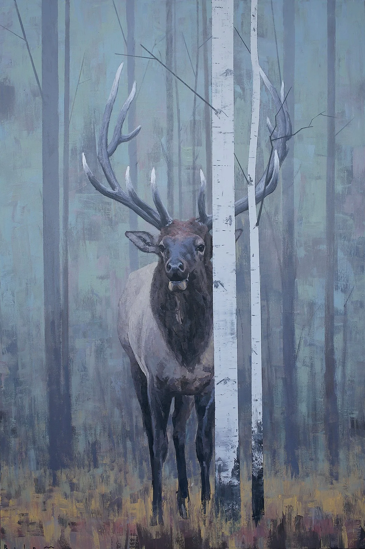 "Prince Charming" by Andrew Bolam. Acrylic, 60 x 40 inches, $12,000. Lot 101.