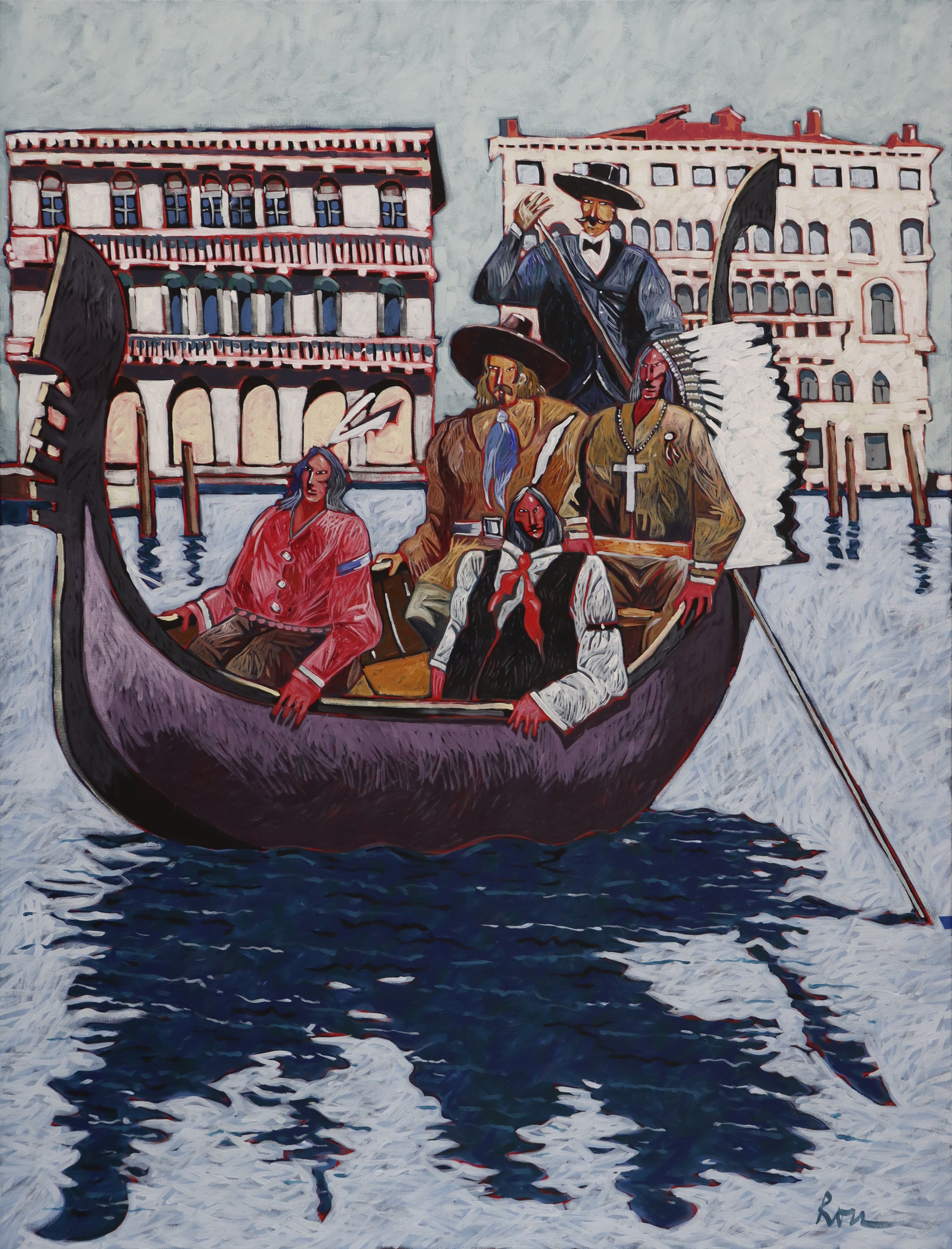 "Venice" by Thom Ross. Acrylic, 40 x 30 inches, $15,000. Lot 64.