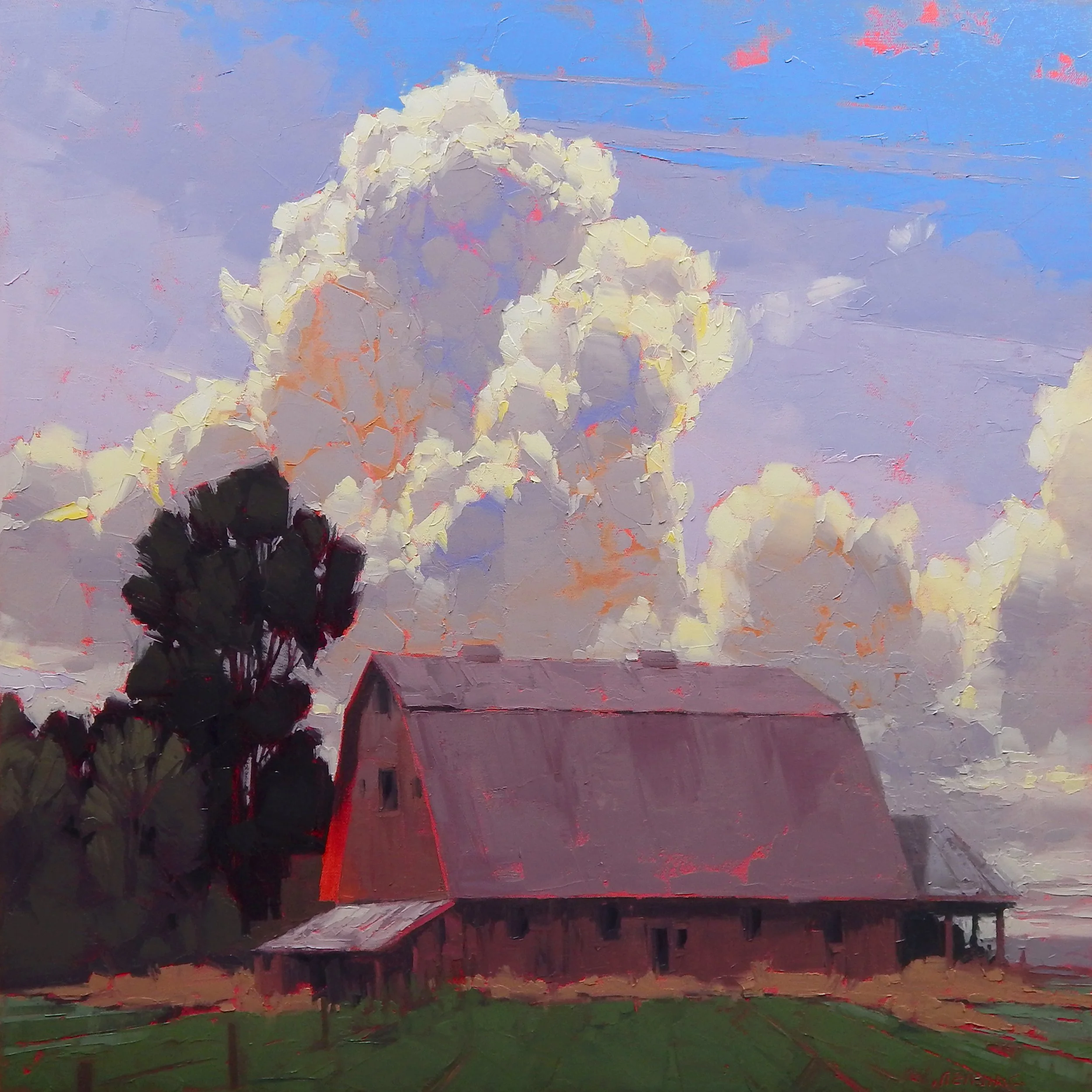 "Able Favor" by David Mensing. Oil, 30 x 30 inches, $5,000. Lot 20.