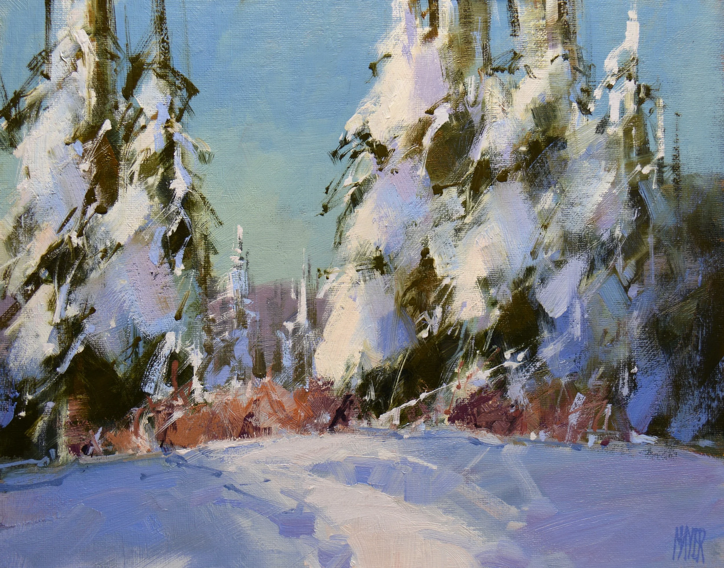 Mayer_BIN_2025_DWM_BBAS25_DONATE_Deep Snow at Timber Creek_11x14.300 David W. Mayer (1).jpg