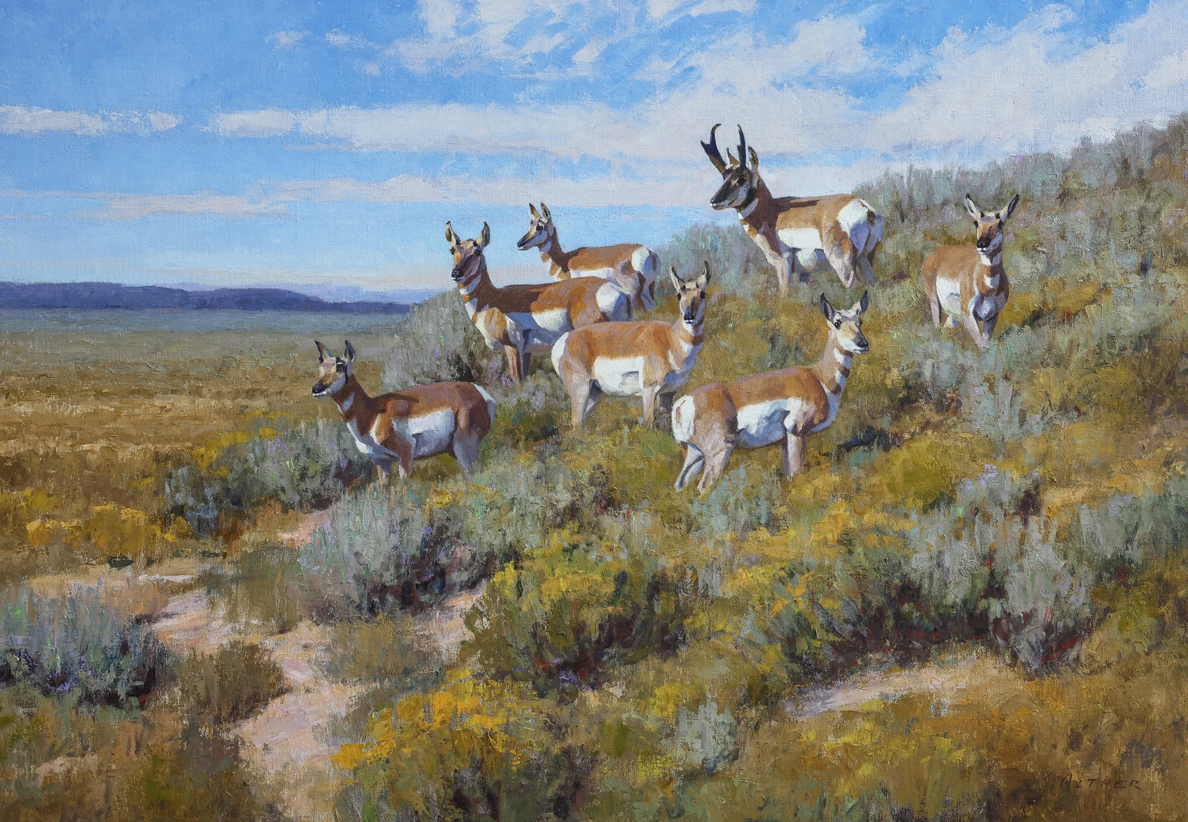 "Any Autumn Day" by William Alther. Oil, 28 x 40 inches, $14,500. Lot 14.