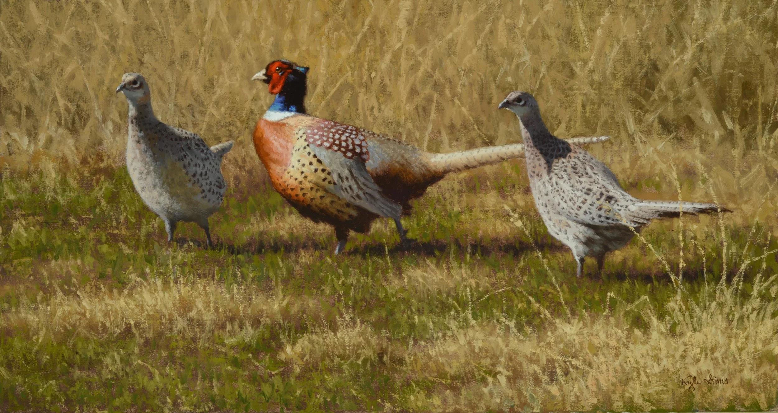 "The Spring Time Strut" by Kyle Sims. Oil, 15 x 28 inches, $8,800. Lot 40.