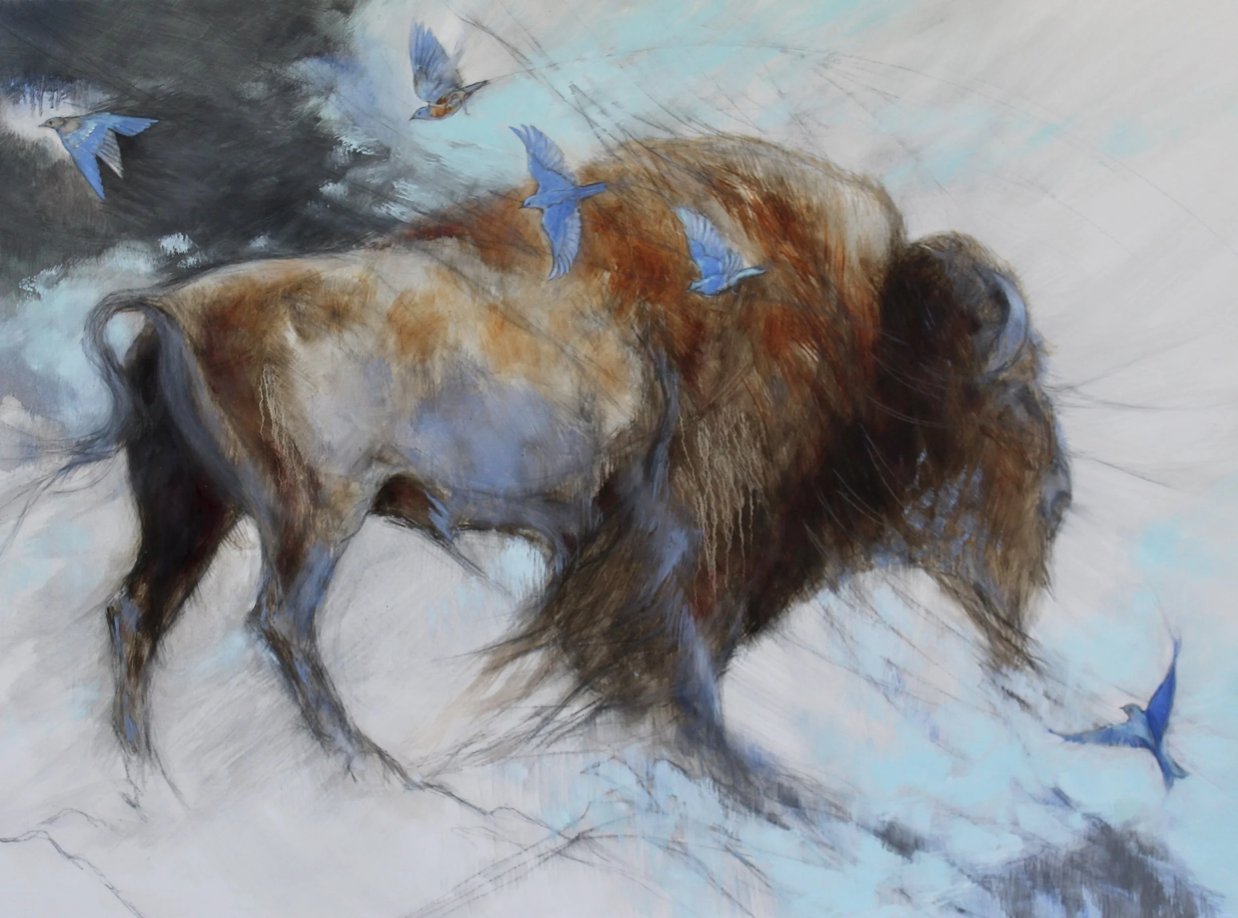 "A Blue West Wind" by Amy Lay. Oil, 30 x 40 inches, $7,500. Lot 21.