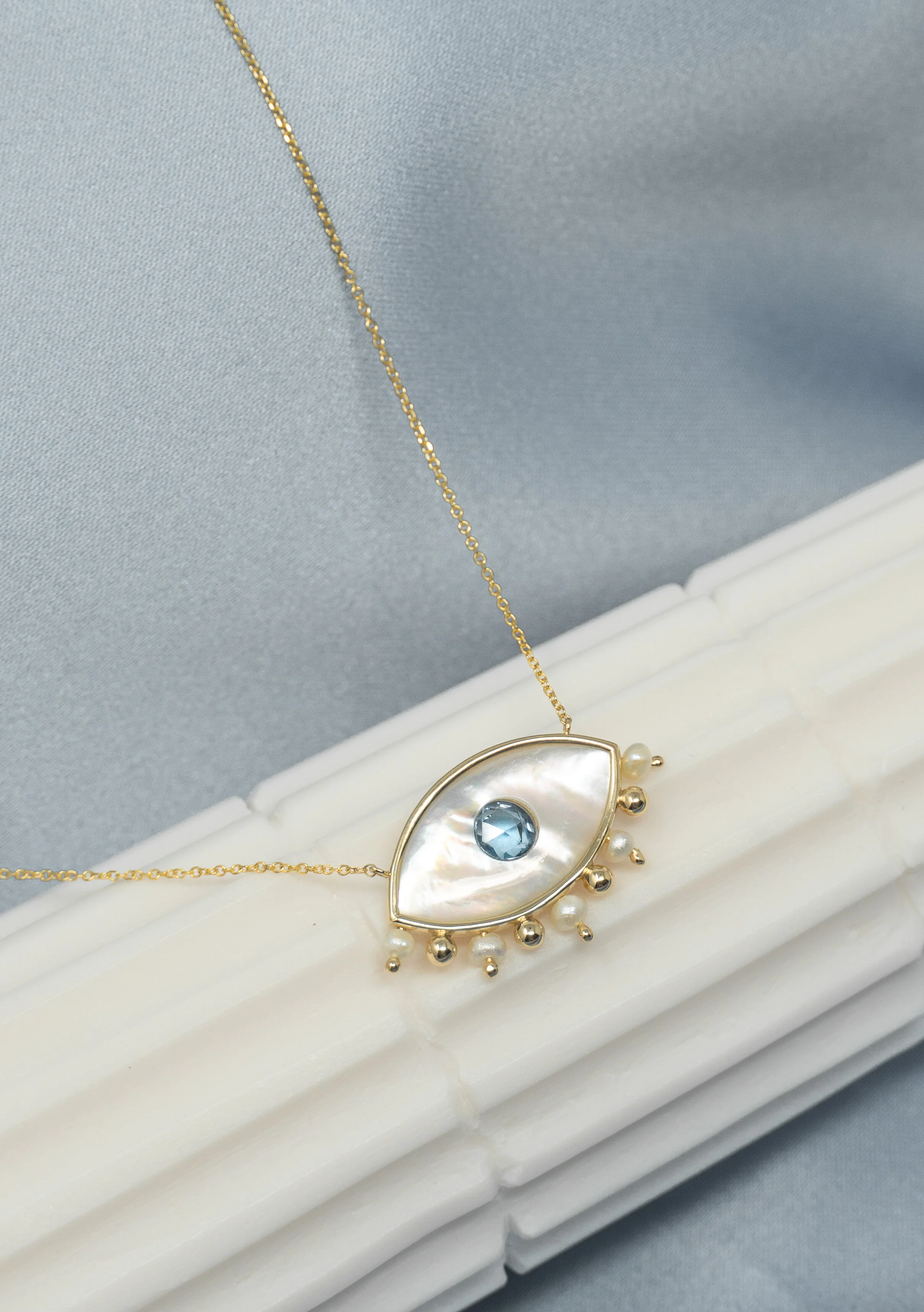 Cycladic Eye Necklace — Hellenic Aesthetic