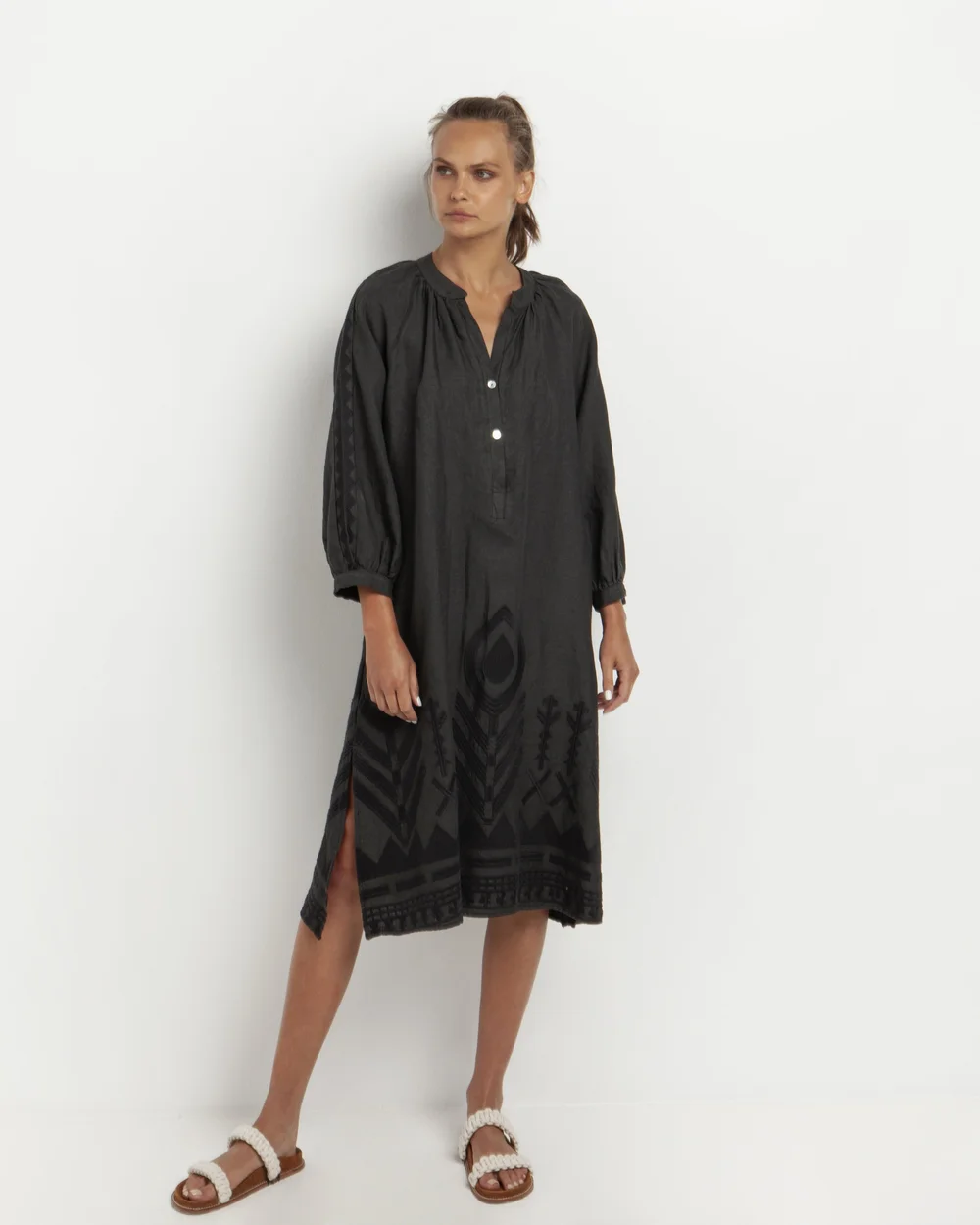ALIZA Halter Linen Dress main image 1