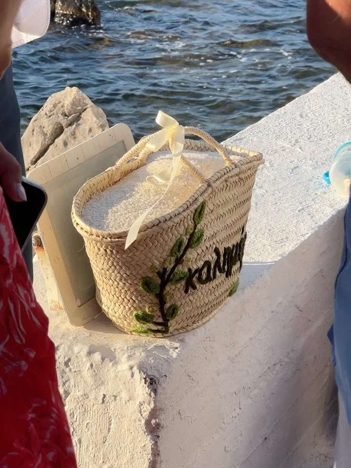 And they lived happily ever after ✨🤍🫒

It was such a pleasure to design welcome bags for @jkoutss + Apostoli&rsquo;s wedding weekend in Chios, Greece this summer. Swipe to see what they put inside!