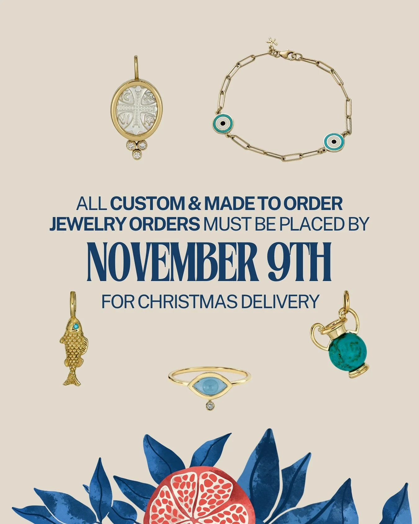 LESS THAN A WEEK AWAY ✨

If you&rsquo;re looking to gift any of our custom or made to order fine jewelry this Christmas, orders must be placed by November 9th

Head to the link in our bio to see which items qualify ✨