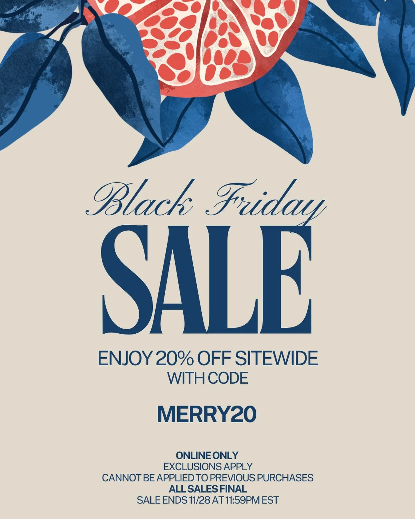 Our Black Friday Sale begins now online ✨