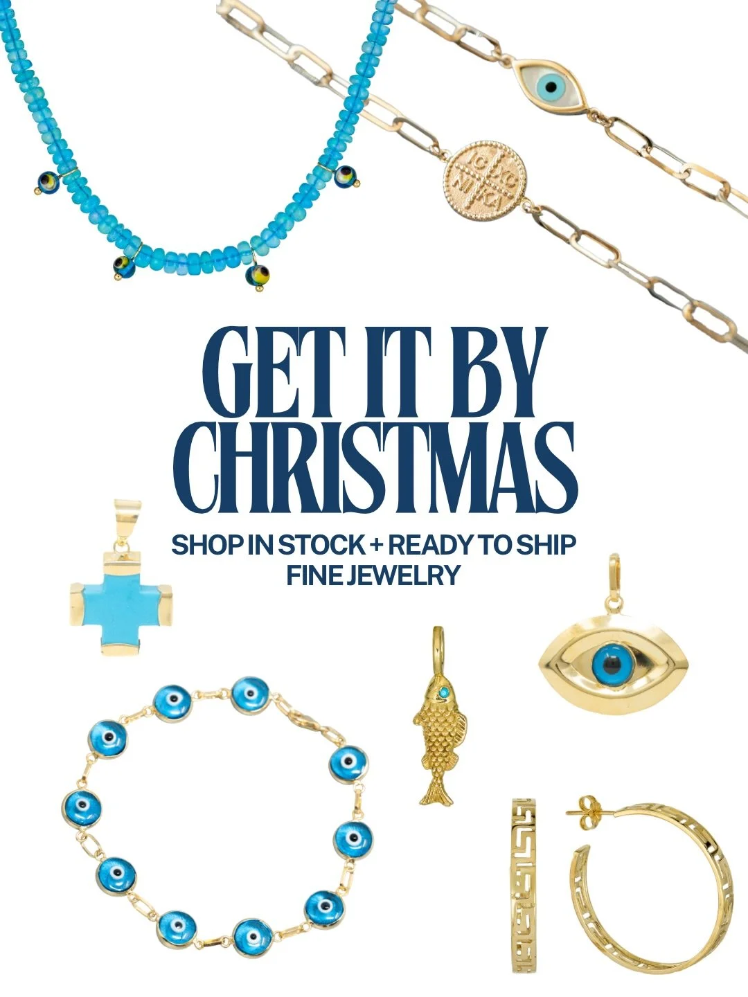 Get it by Christmas ✨ Head to the link in our bio to see the fine jewelry we have in stock and ready to ship