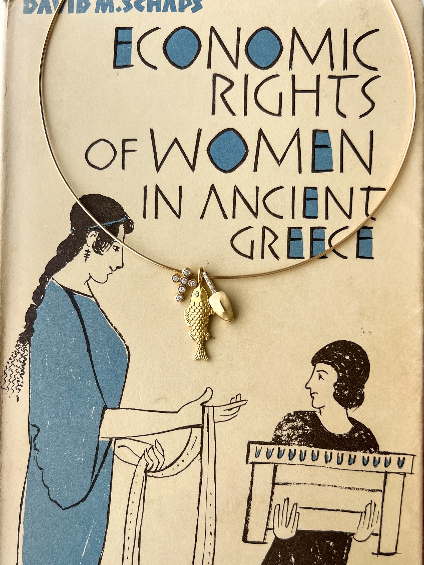 The Kiklos Collar with a view of our favorite charms ✨ @anthi.jewelry