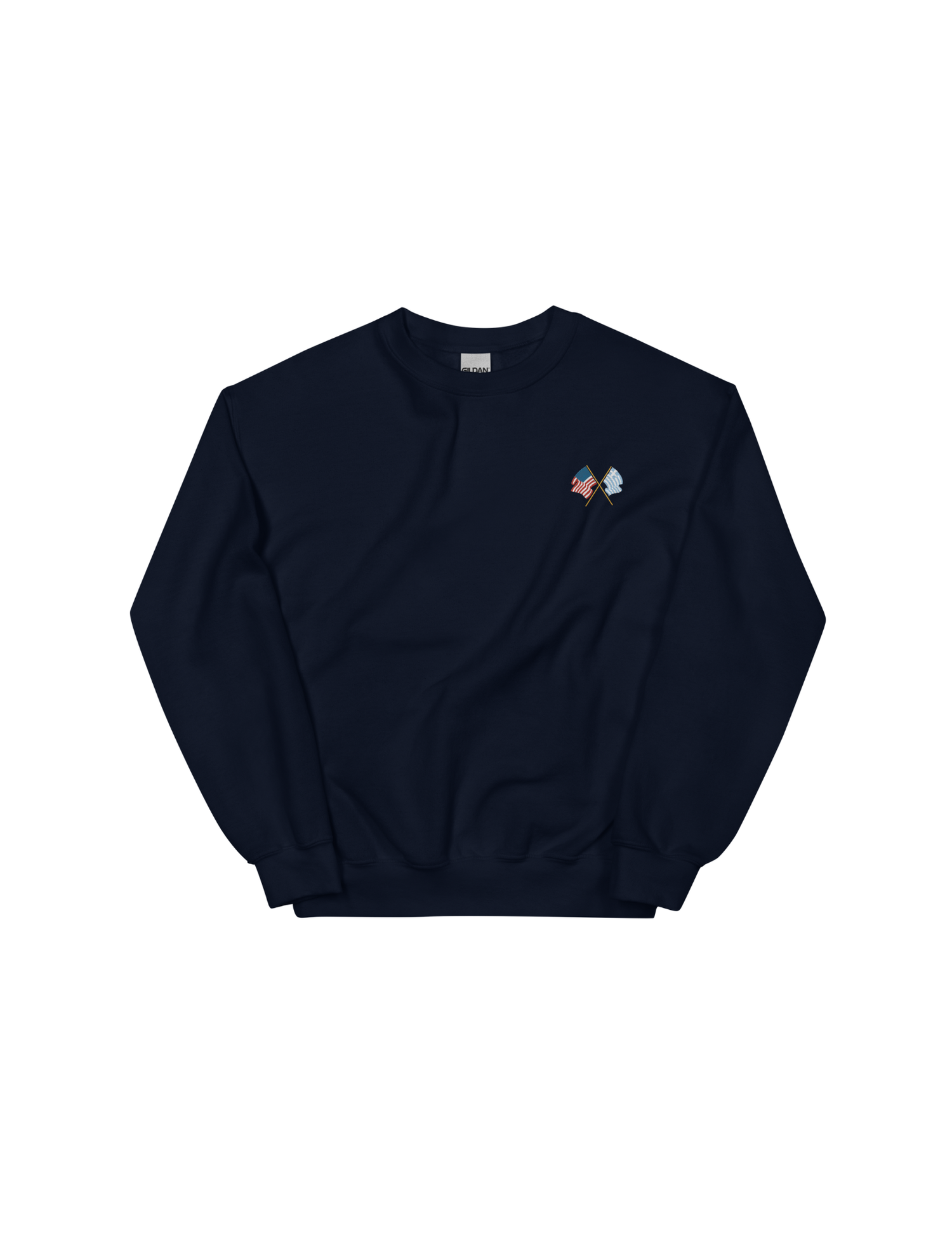 Embroidered Greek and American Flag Sweatshirt — Hellenic Aesthetic