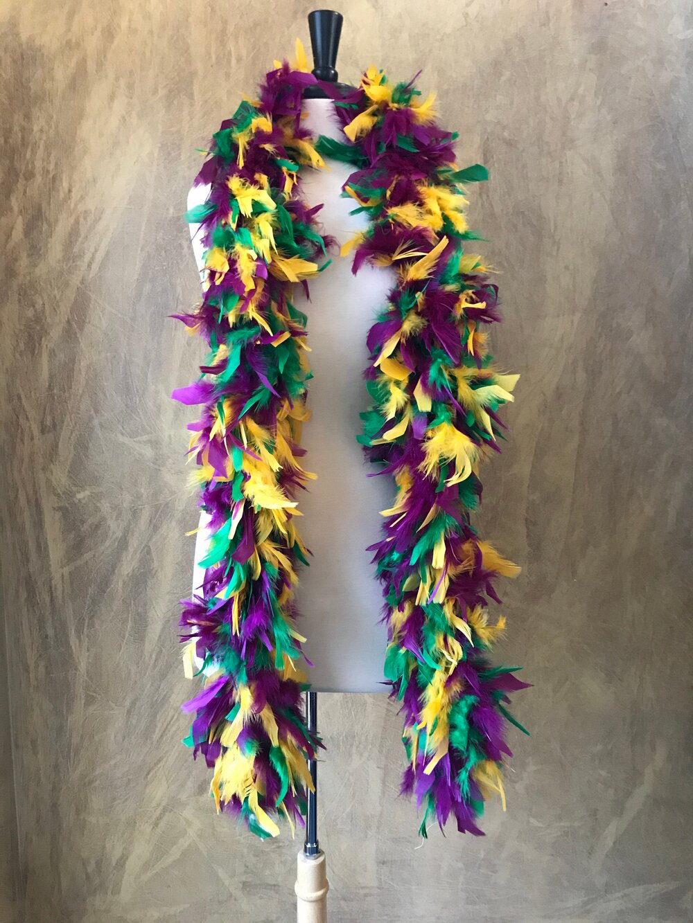 6 Pcs CHANDELLE FEATHER BOAS 72 Yellow/Green Combo for Halloween/Costume/ Party