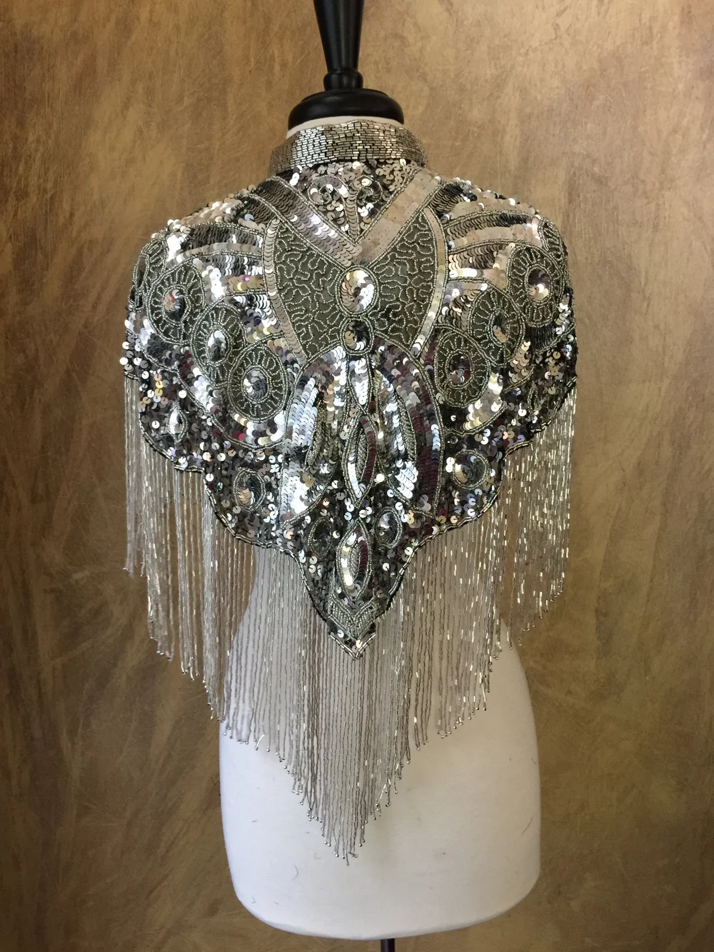 beads ribbon head dress 【chanuel】 Tadashi Shoji Boat Neck 3/4 Sleeve Sequin Lace Illusion