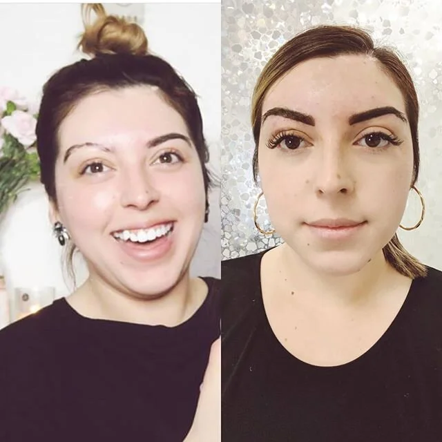 Here is a before picture of Ana's eyebrows. Want to see more? Head to my stories! 
Ana has a big scar on one of her eyebrows from a car accident she was in when she was young. Her right eyebrow was left almost non-existent and very high up and uneven