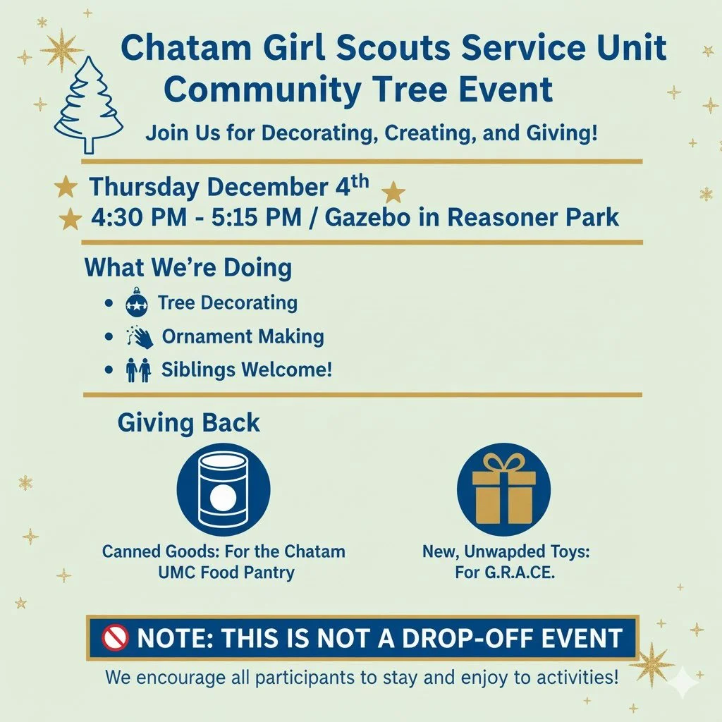 Gazebo Tree Decorating - for All Chatham Girl Scouts!