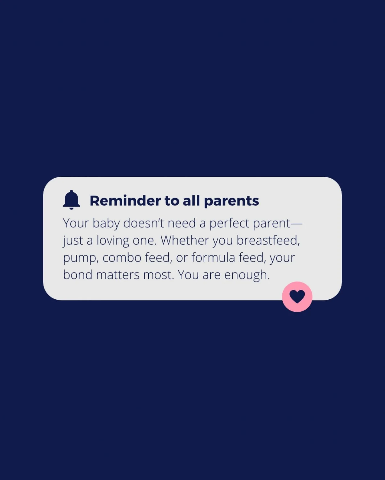 Reminder to all parents: There&rsquo;s no one way to feed your baby&mdash;there&rsquo;s only your way. Whether you&rsquo;re exclusively breastfeeding, pumping, combo feeding, or formula feeding, one thing remains true: your love is enough. 💕

🌟 You